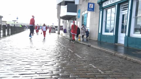 Santa Fun Run Plymouth Ocean City 3rd December 2023 Barbican to the Ho Ho Hoe