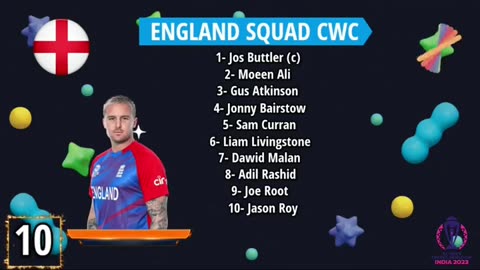 England announce man world cup squad