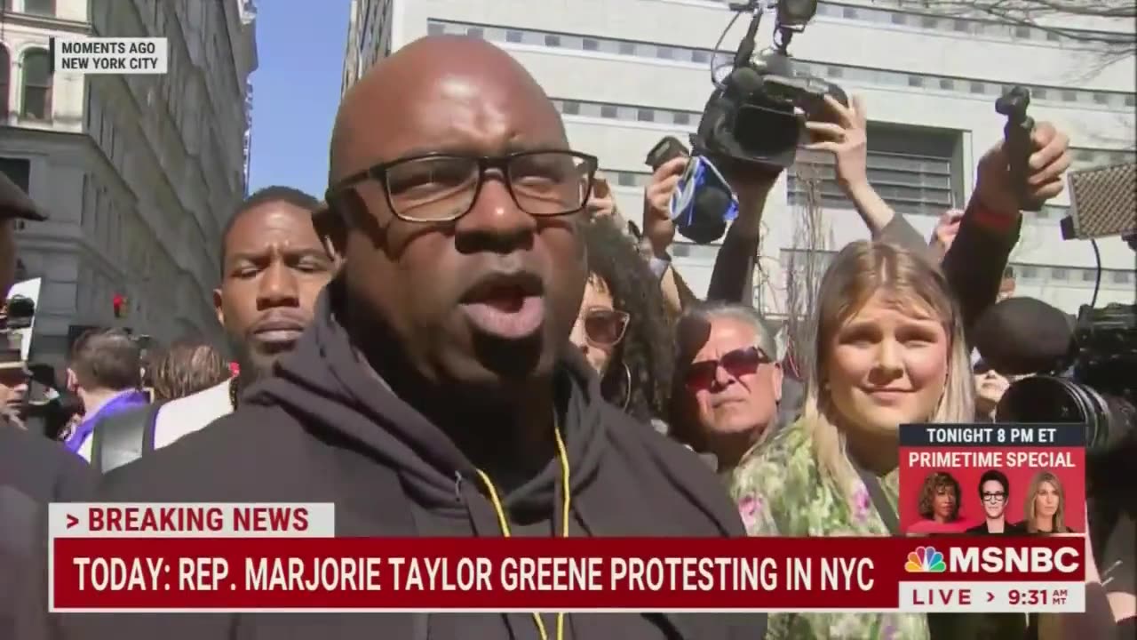 Democrat Rep Freaks Out Over Trump Indictment Protest