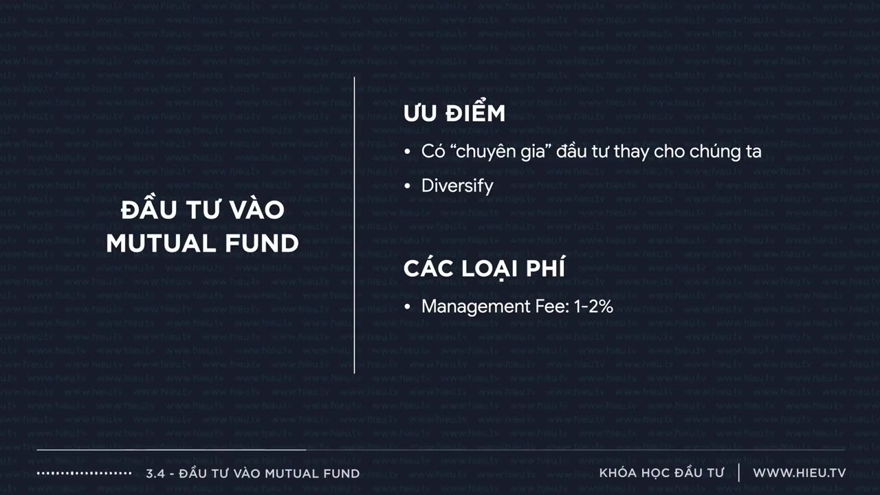 Bài 3.4 Đầu Tư Vào Mutual Fund