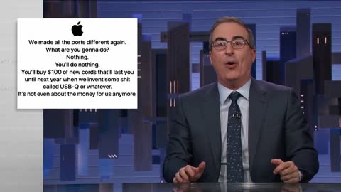 John Oliver on Apple ports