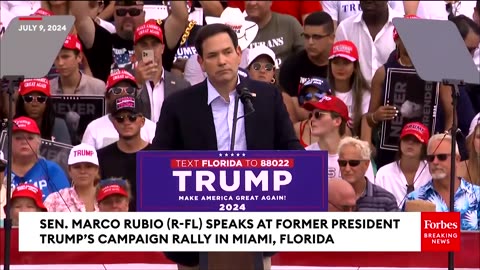 Top VP Contender Marco Rubio Makes Fun Of Kamala Harris's Laugh At Trump Florida Rally
