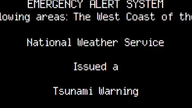 Tsunami Warning: West Coast of United States