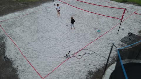 Drone Vid of NeilApeStrong Volleyball Court