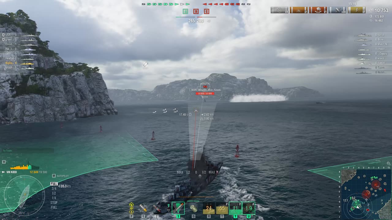 World of Warships in the Kidd.