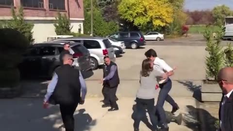 Trudeau Falls On His Face After Tripping Over Pot