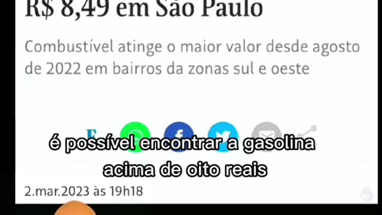 Gasolina pode chegar a R$12,00. O problema não era Bolsonaro?