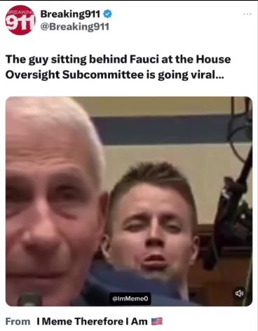 The Guy sitting behind Fauci is going Viral!