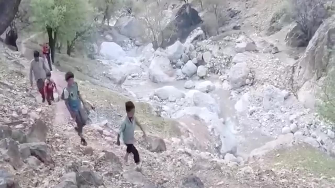 Backing to sweat home through crossing waterfall and river Rural Life