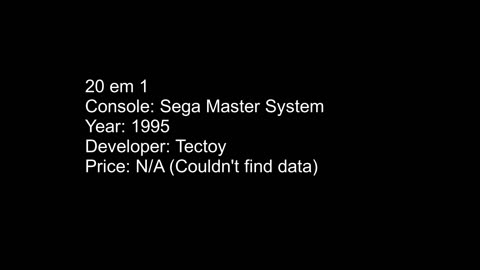 20 em 1 Review (Master System) (1995)