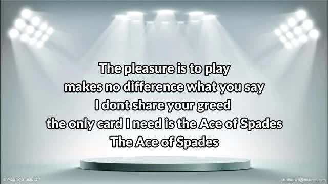 Motorhead - Ace of spades (Karaoke Studio D)™ web player streaming