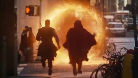 Doctor strange running from the opps