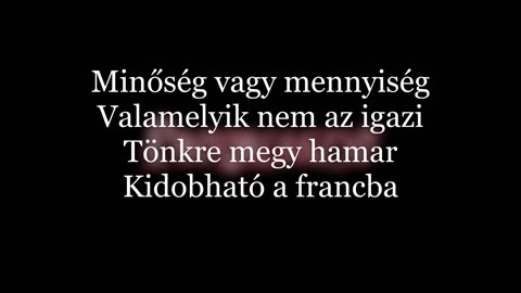 Progresszió - Hanyatló minőség (dalszöveges audió)