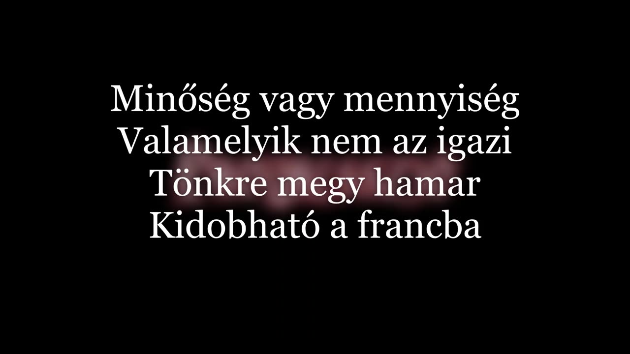 Progresszió - Hanyatló minőség (dalszöveges audió)