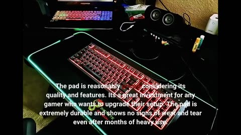 See Feedback: Infinite Dragon Dragon Fire - XL RGB LED Gaming Keyboard and Mouse Desk Pad - 14...