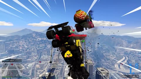 CHOCAMOS con SUPER AUTOS en el AIRE! 😱🚒 ¡CARRERA IMPOSIBLE DE CHOQUES! 🚨 MIKECRACK GTA 5 Online #10