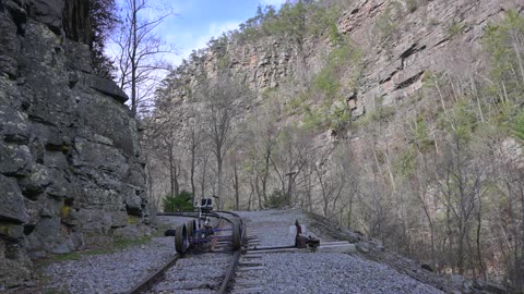 Rail Bike at Pardee Point in the Doe River Gorge