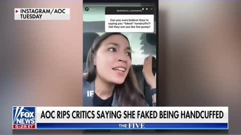 AOC responds to accusations she faked being handcuffed #shorts