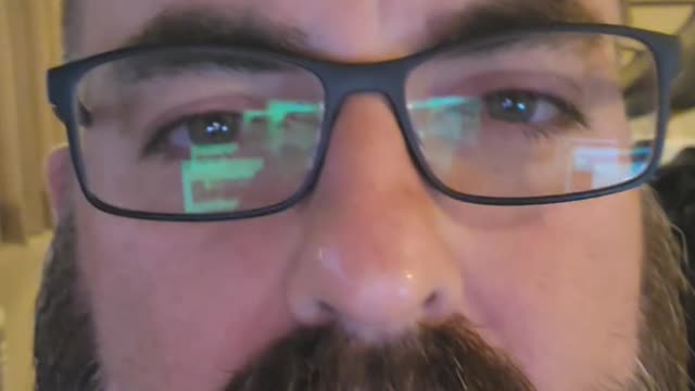 Shower hair on beard man