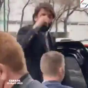 The people of Canada and un warm welcome to Prime Minister Justin Trudeau. hes not safe any place now. the only place hes safe is in a cage