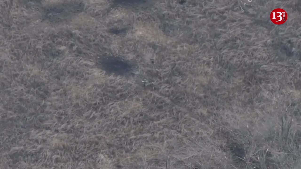 An attacking Russian infantry group was surrounded near Bakhmut - drone footage