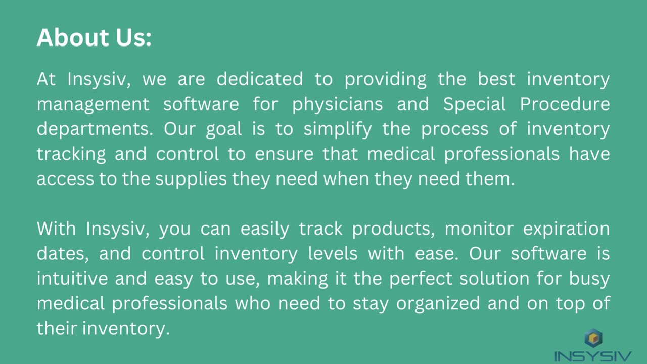 Integrated Inventory Management Software - INSYSIV