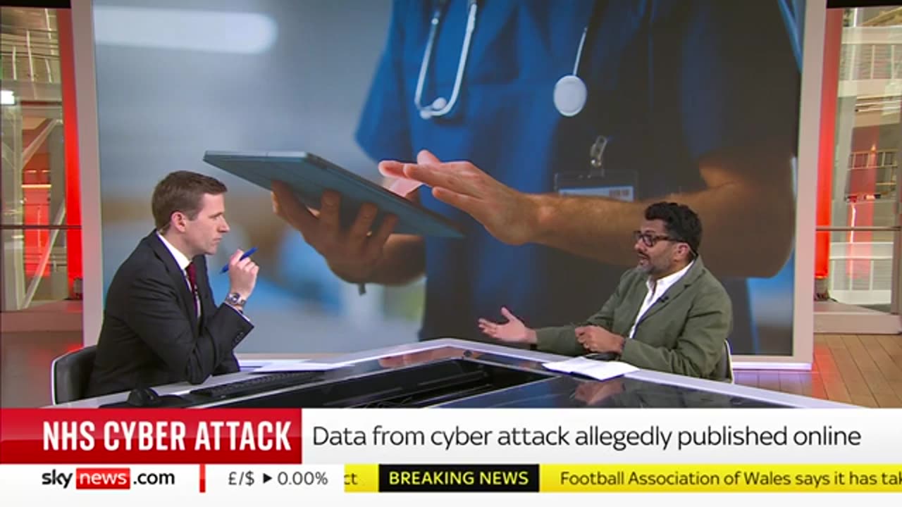 NHS data allegedly published online Sky News