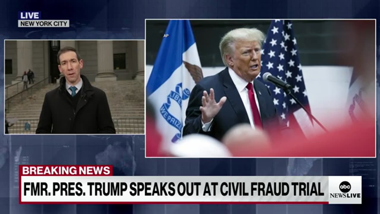 Former President Trump speaks out at civil fraud trial #viralnew #news #amaricanew