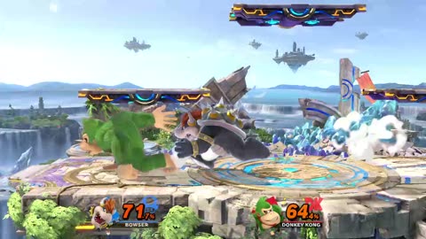 Bowser vs Donkey Kong on Battlefield (Super Smash Bros Ultimate)