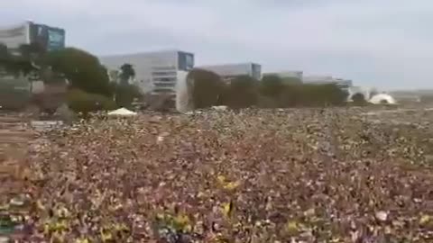 Brazil 09/07/2022 - Hundreds of thousands of people are on the streets,