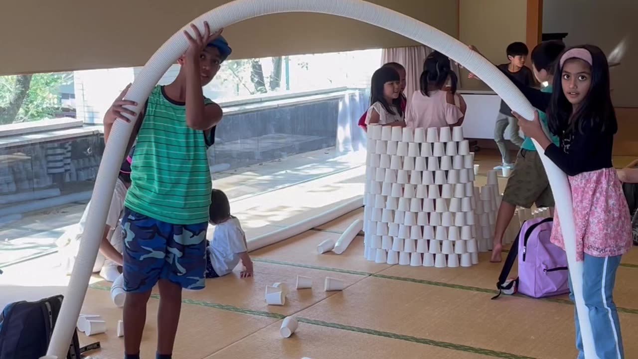 playing with paper cup amazing art