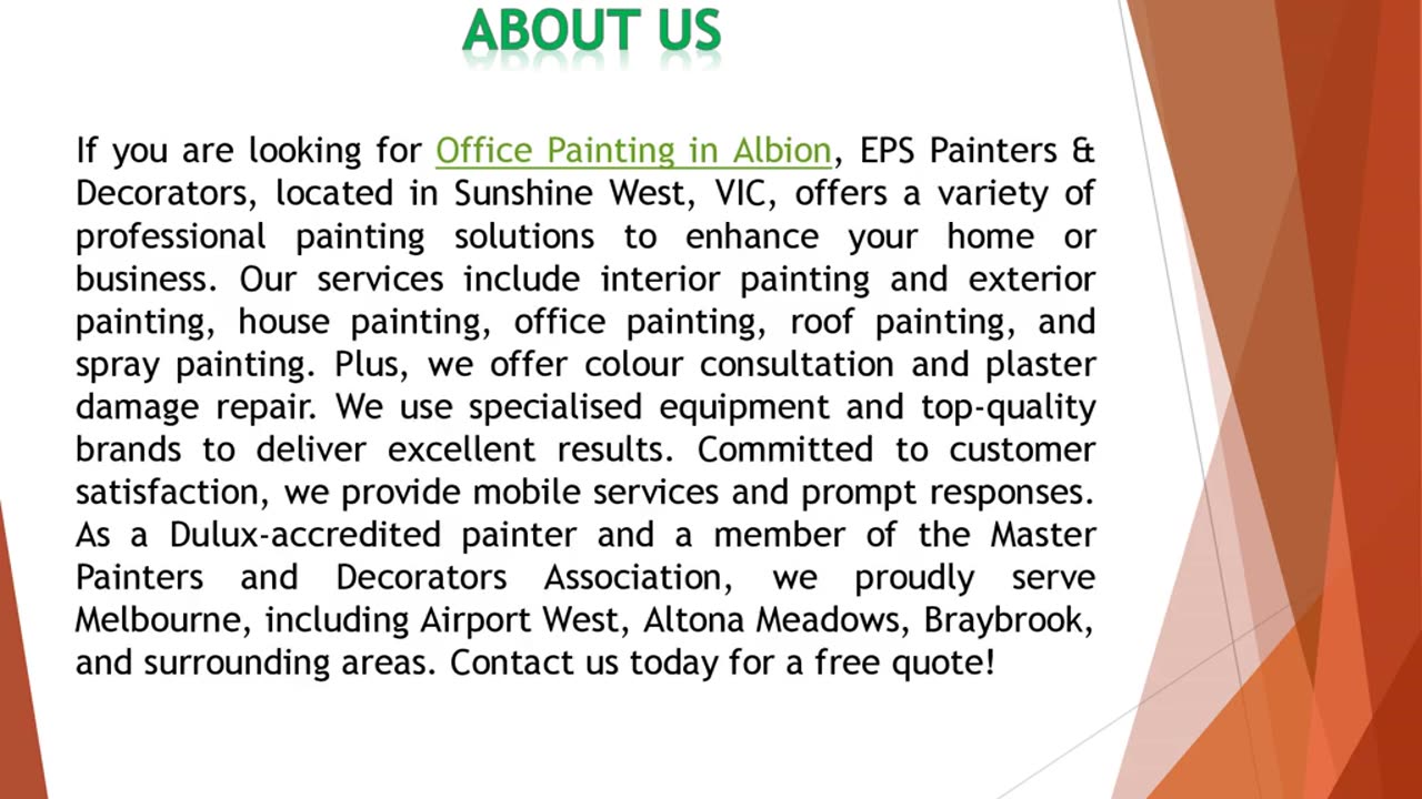 If you are looking for Office Painting in Albion