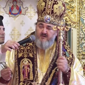 Ereticul Ecumenist Ambrozie al Giurgiului si el cu idolul ZEU CRACIUN, 25 decembrie 2023