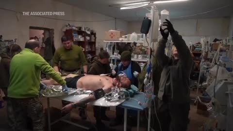 Ukrainian field hospital in Bakhmut (Artyomovsk) in an Associated Press report.