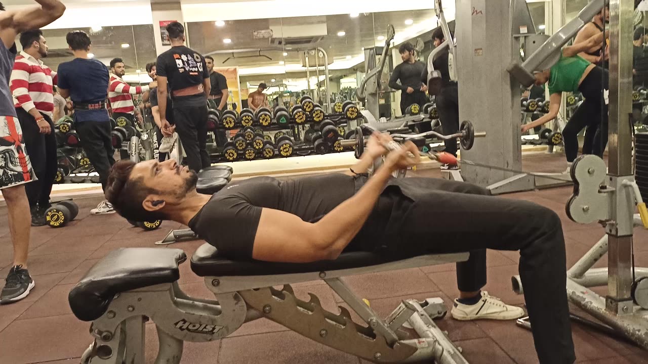 Supine cable bicep workout