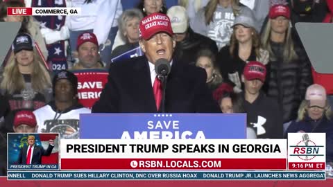 Trump held a “Save America” rally in Georgia, Mar 26, 2022.