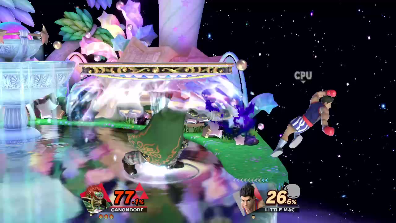 Ganondorf Vs Little Mac on the Fountain of Dreams Stage (Super Smash Bros Ultimate)