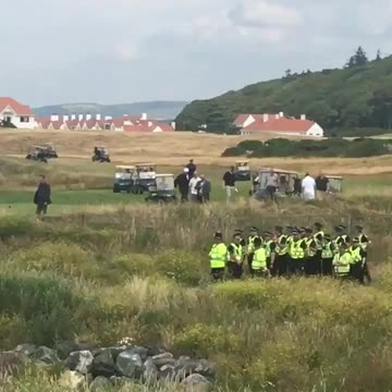 Protesters Calls Trump Racist While On Golf Course — Watch This Reaction!