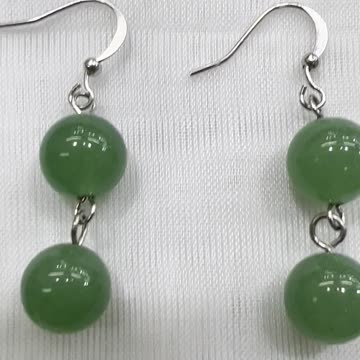 Handmade + Knotting Unique Aventurine Qilin Jewelry Set with Necklace, Earrings