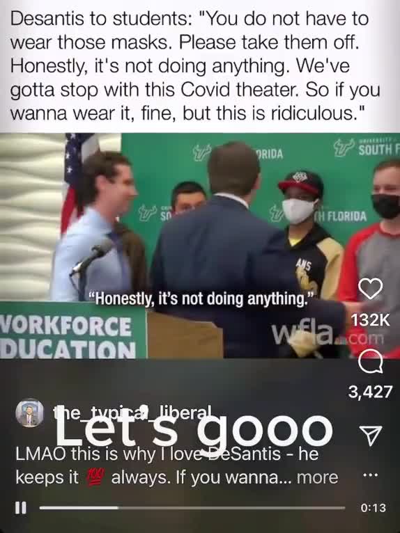 DeSantis Telling Students To NOT Wear Masks