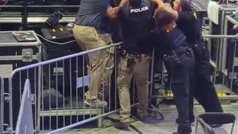 Breaking: Man Attempts to Climb Into Press Area At Trump Rally