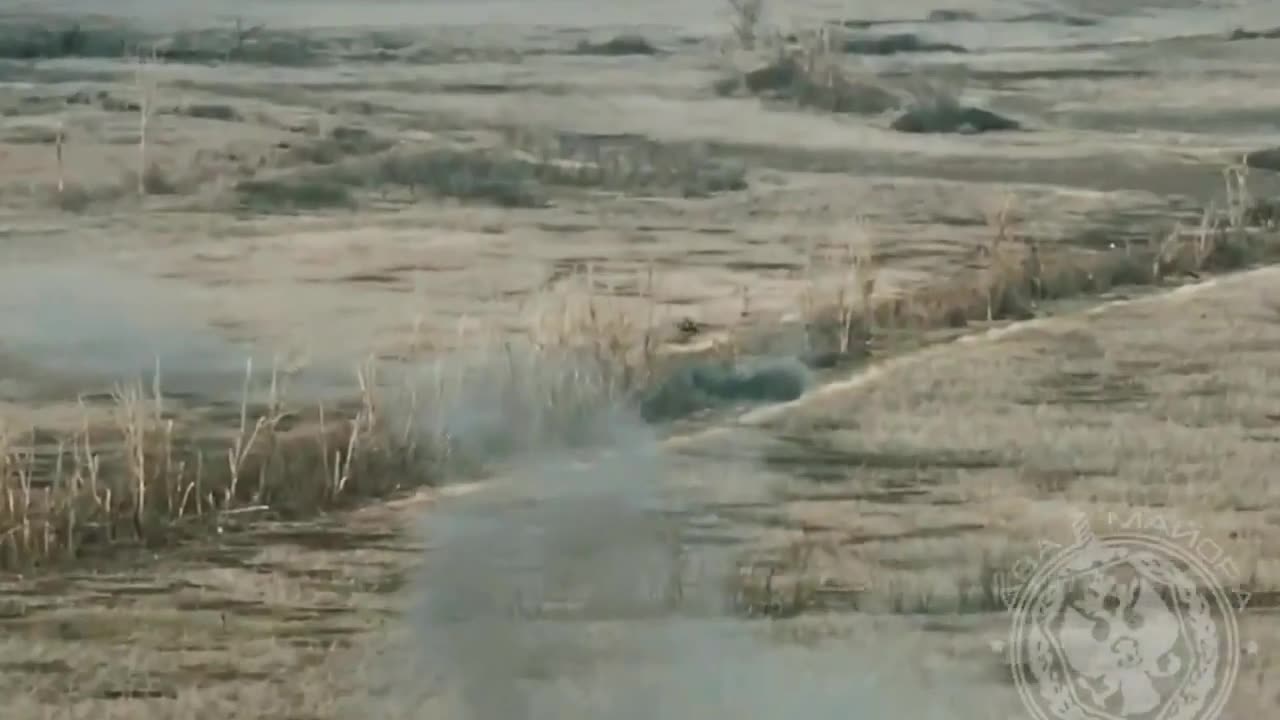 Small Group of Russian Stormtroopers on an ATV advancing under cluster munition & heavy mortar fire