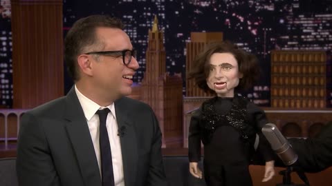 Fred Armisen Sings a Duet with Jimmy's Timothée Chalamet Puppet