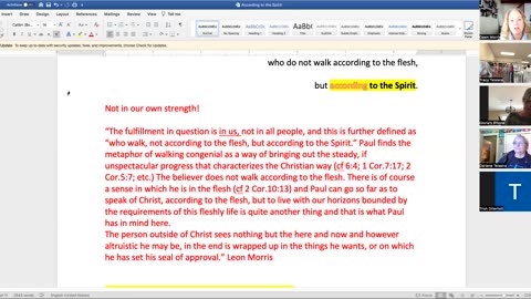 Table Talk: According to the Spirit