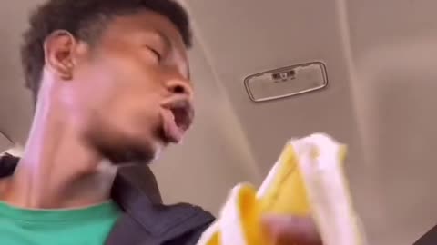 When you try to eat a banana around the guys