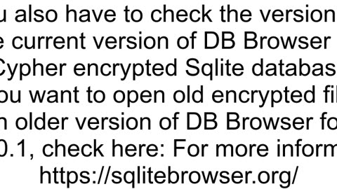 How to open a database encrypted with SQLCipher