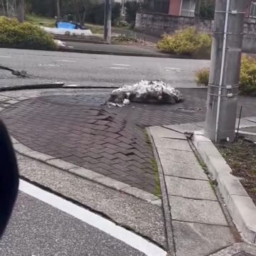 footage from today’s 7.6 magnitude earthquake in Japan