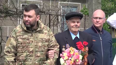 Donetsk veteran of the Great Patriotic War was congratulated on the Victory Day