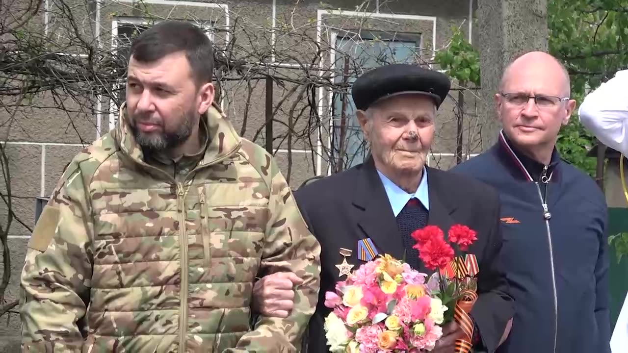 Donetsk veteran of the Great Patriotic War was congratulated on the Victory Day