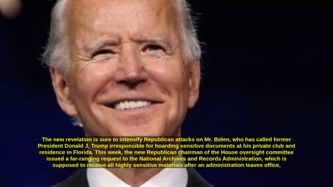 Classified Documents Found in Second Location Associated With Biden